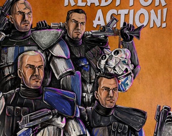 Star Wars ARC Troopers  Pulp Book Cover Satire cover 11x17 glossy cardstock