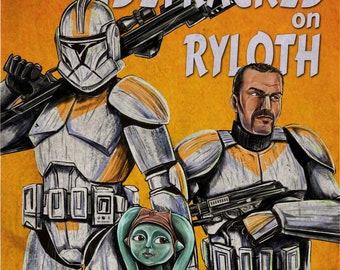 Star Wars Clone Wars Waxer Boil Numa Pulp Book Cover Satire cover 11x17 glossy cardstock