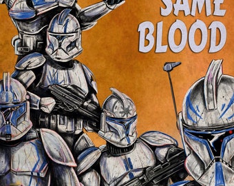 Star Wars Clone Wars Rex&#39;s Best 501st Pulp Book Cover Satire cover 11x17 glossy cardstock