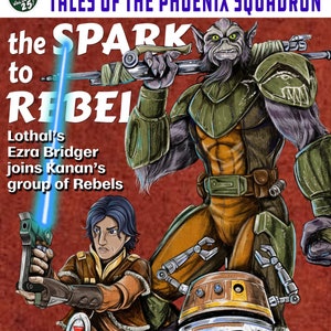 Star Wars Rebels Ezra Bridger Zeb pulp retro book cover satire print 11x17