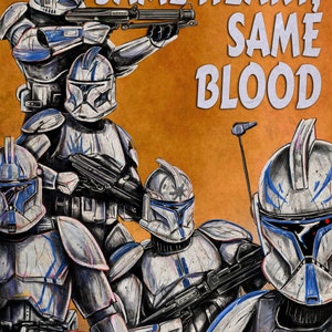 Star Wars Clone Wars Rex's Best 501st Pulp Book Cover Satire cover 11x17 glossy cardstock