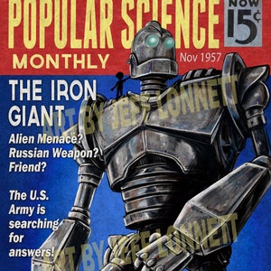 The Iron Giant Popular Science satire magazine cover 11x17