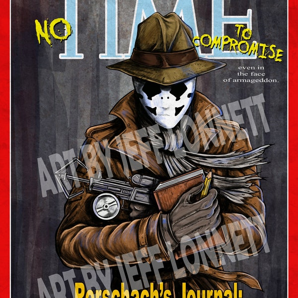 Watchmen Rorschach Time Magazine Satire cover 11x17 glossy cardstock