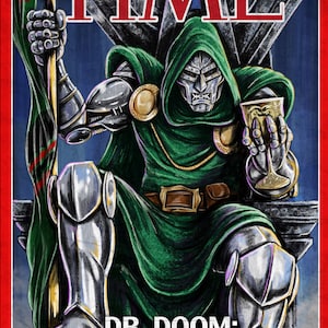 dr. Doom Time Magazine satire magazine cover print 11x17