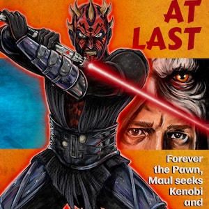 Star Wars Clone Wars Darth Maul Pulp Book Cover Satire cover 11x17 glossy cardstock