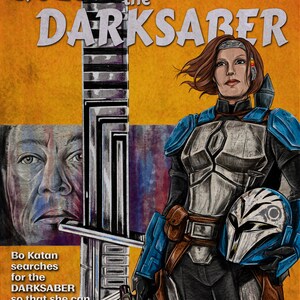 Star Wars Bo Katan  Mandalorian Pulp Book Cover Satire cover 11x17 glossy cardstock