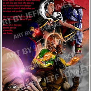 X-Men Xavier Institute satire college invitation poster print 11x17