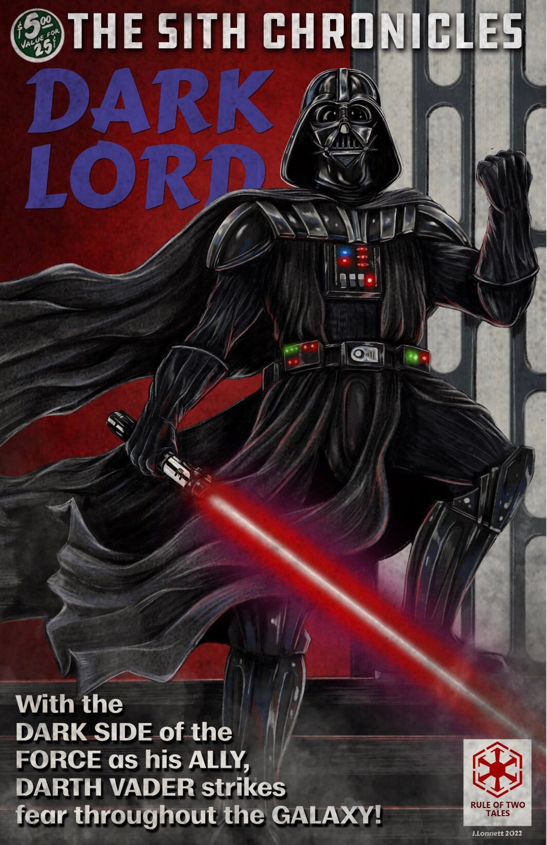 Star Wars Darth Vader Pulp Book Cover Satire Cover 11x17