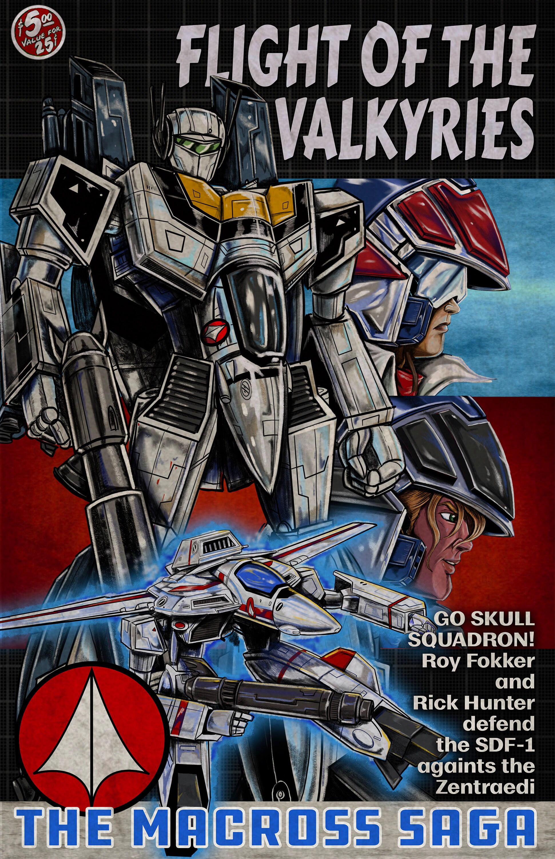 Robotech Macross Retro Book Cover Satire Cover 11x17 Glossy