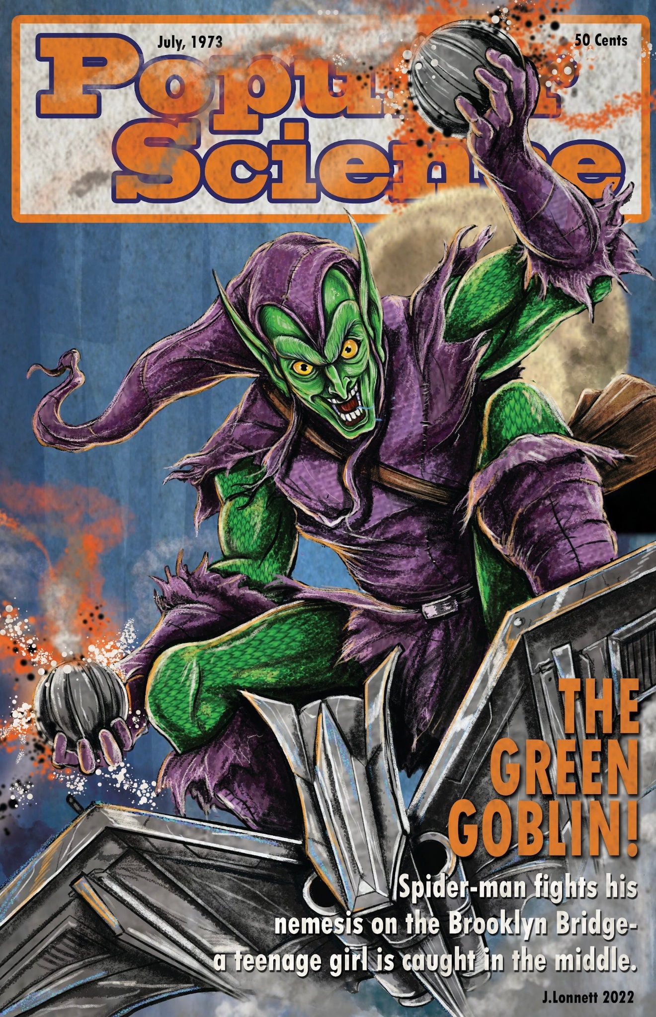 Green Goblin Spider-man Popular Science Magazine Satire Magazine Cover  Print 11x17 - Etsy, image size:1320x2048