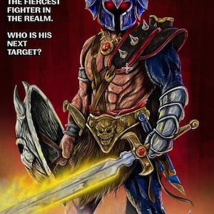 May include: A Dungeons & Dragons illustration of a warrior with a sword and shield. The warrior is wearing a blue and gold armor with a red cape. The text "The Warrior's Way" is at the bottom of the image.