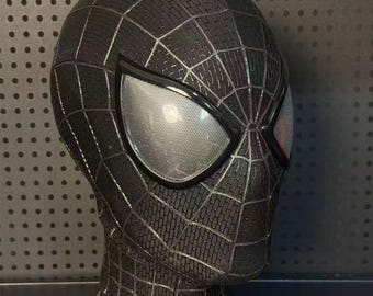 サム・ライミ版スパイダーマンマスク、フェイスシェルと3Dラバーウェブ