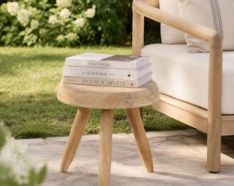 Perriand Inspired Berger Stool, Rustic Milking Stool