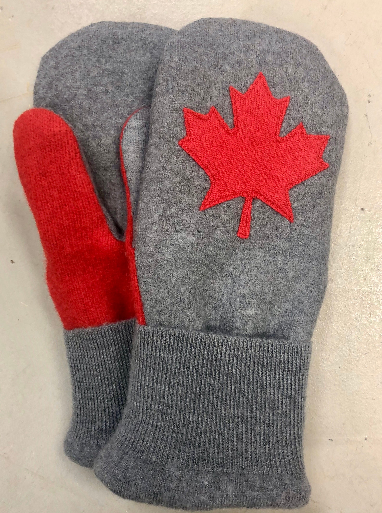 Felted Wool Maple Leaf Mittens | Etsy