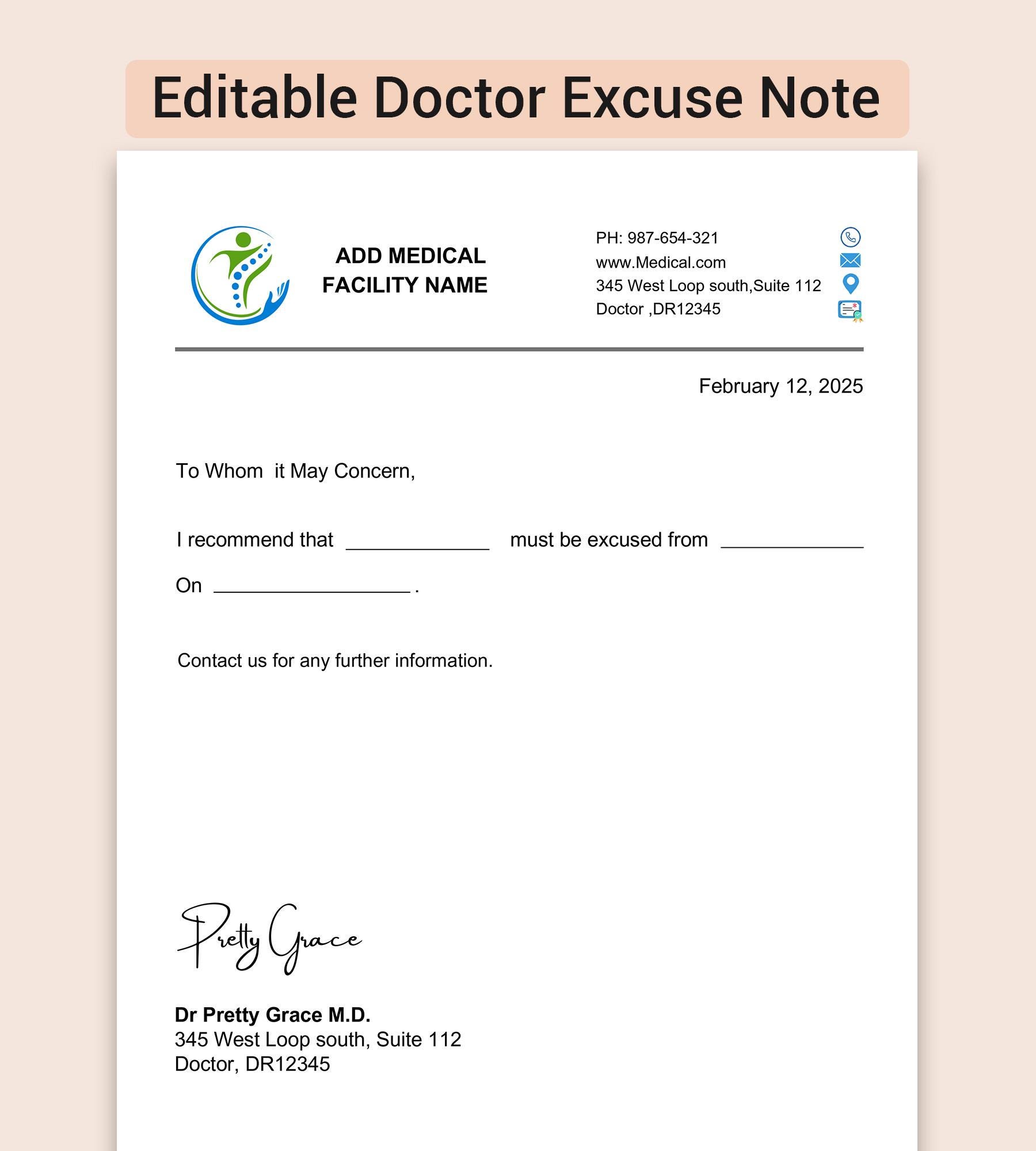 Physician Letterhead - Etsy