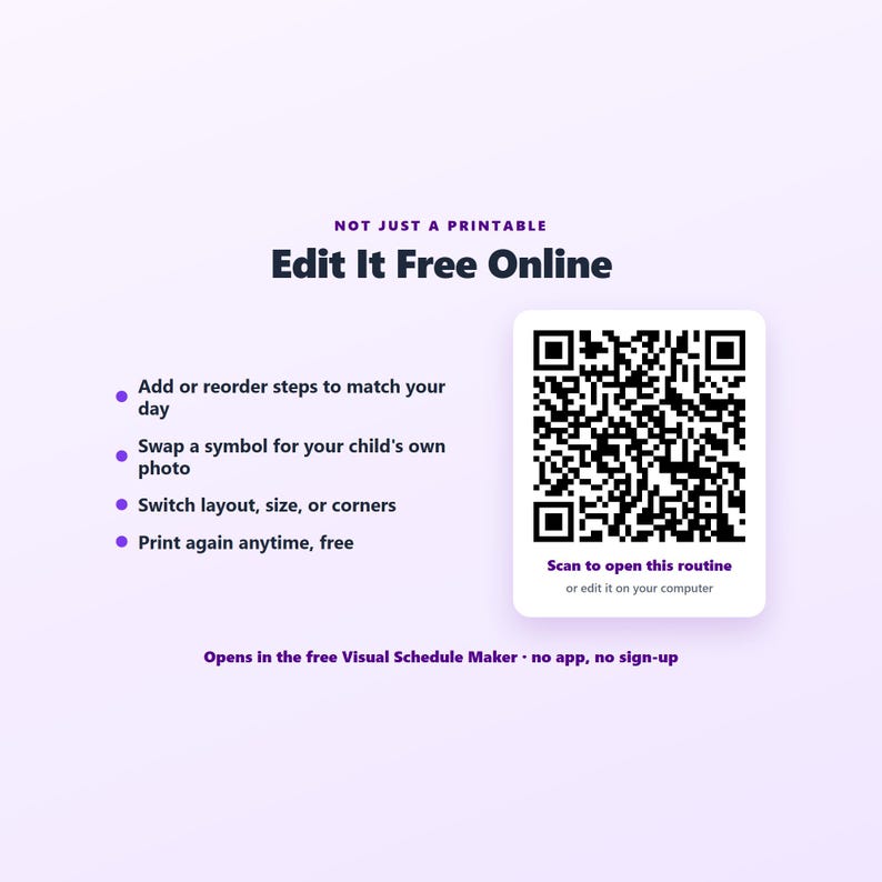School Routine Text Visual Schedule Starter Kit, 6 Editable Autism Routine Boards for Home ...