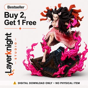 Nezuko Kamado Demon Slayer 3D-Druck STL-Dateien Digitaler Download
