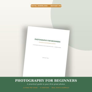Guide för nybörjarfotografering, systemkameror, spegellösa kameror, tips för telefonkameror (PDF-nedladdning)