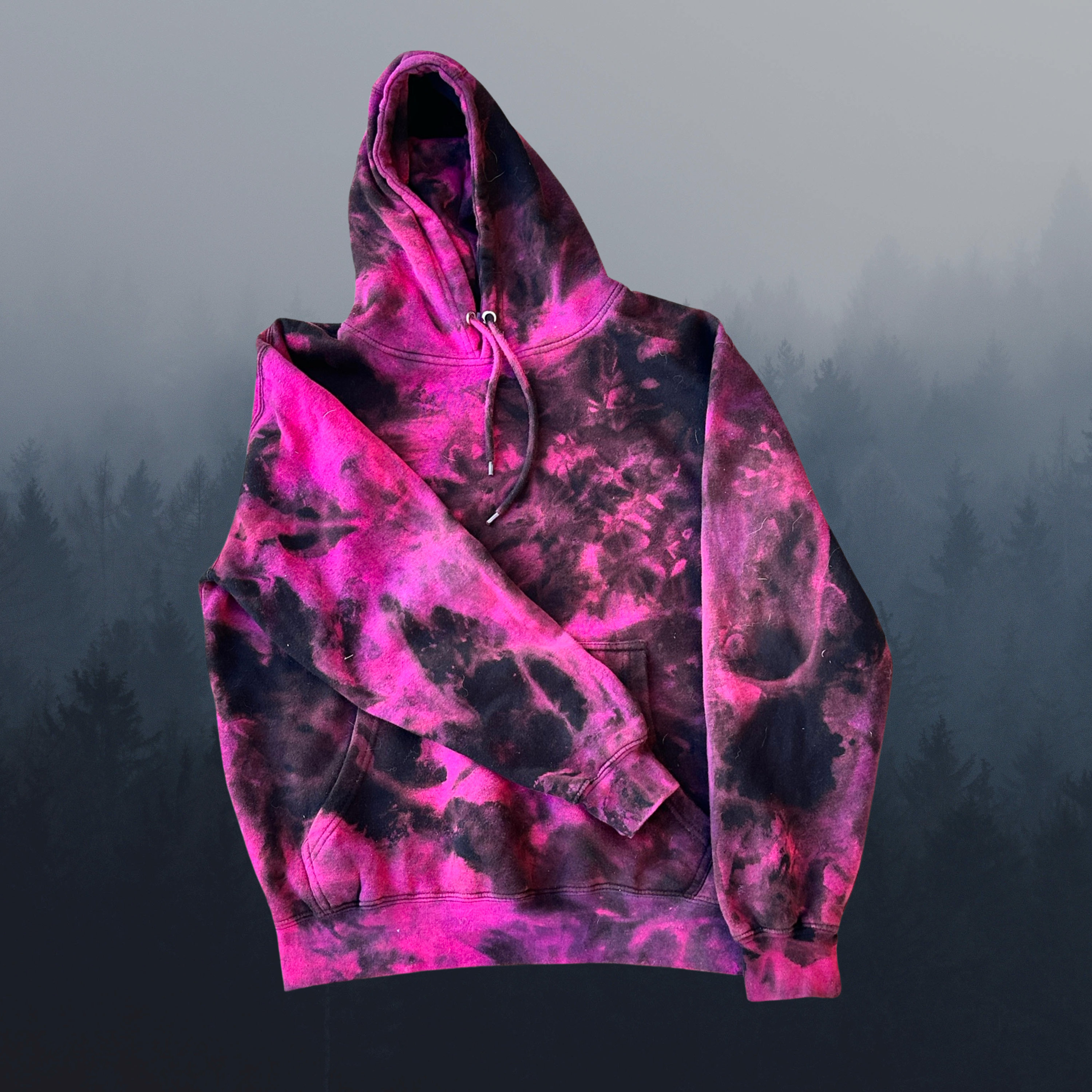 Black and pink tie dye hoodie sales