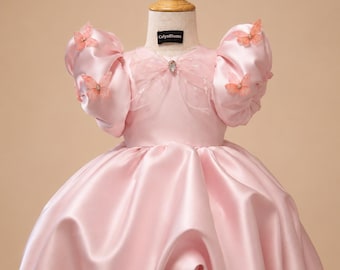 Blush Pink Butterfly Bubble Dress
