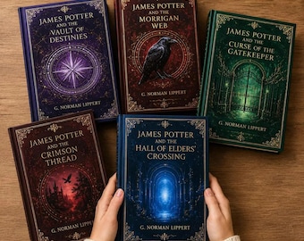 Collezione James Potter con copertina rigida personalizzata / Serie fantasy completa / Edizione da collezione / Libri da esposizione