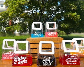 Adult Drink Bags, Booze Bag, Girls Trip Gifts, Bachelorette Party, Gift Bag, Summer Pool Party, Adult Party Favors, Beach Drinking Cups