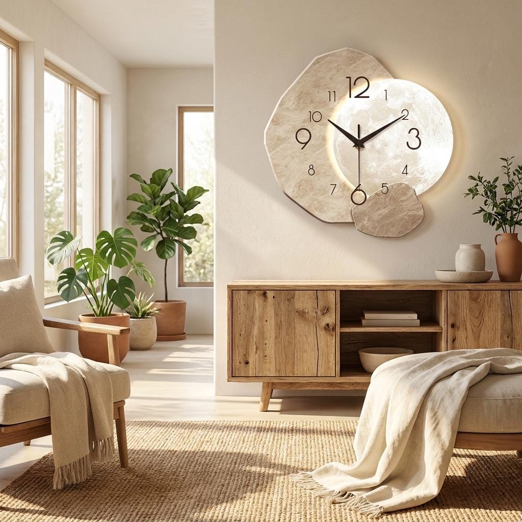 Rustikale Lichtschalter-Steckdosen-Wandplatte – Landhaus-Stil Naturholzton ( beige)