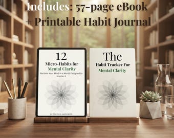 12 Science-Backed Micro-Habits for Mental Clarity, Overthinking & Brain Fog Relief — eBook + Printable Habit Tracker (Instant PDF Download)