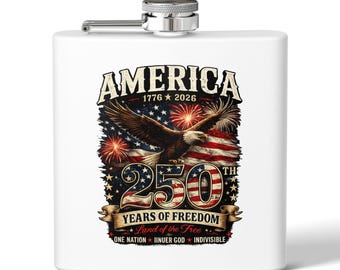 アメリカ独立250周年記念フラスコ｜ステンレス製ヒップフラスコ