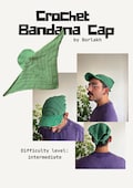 Crochet Bandana Cap Pattern | Intermediate PDF Crochet Instructions (Borlakh Crafts) product logo