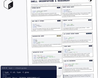 Bash 5.x Field Guide, Printable Linux Command Reference PDF