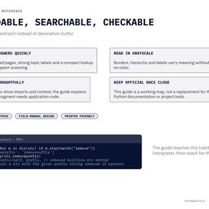 Python 3.14 Field Guide, Printable Programming Reference PDF image 7