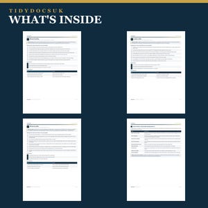 Peut inclure: Un document num&eacute;rique intitul&eacute; TIDYDOCSUK WHAT'S INSIDE pr&eacute;sentant quatre pages blanches avec des en-t&ecirc;tes bleu fonc&eacute;. Les pages contiennent des consignes de s&eacute;curit&eacute; pour la manutention, les &eacute;chelles, l'&eacute;lectricit&eacute; et la s&eacute;curit&eacute; des personnes.