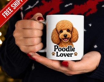 Poodle Lover Face Mug | Dog Lover Coffee Cup