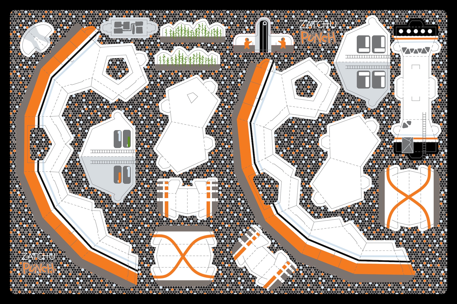 Mars Base Papercraft Model Kit Etsy