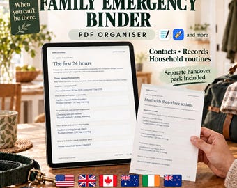 Carpeta de emergencia familiar en formato PDF, seis ediciones para países para la entrega de viviendas.