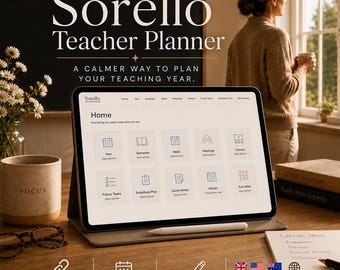 Digital Teacher Planner | The Sorello Teacher Planner for Goodnotes iPad | Lesson Planning, Weekly Organisation & School Planner