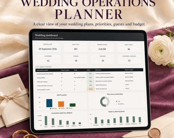 Hoja de cálculo para planificar bodas en Google Sheets y Excel / Presupuesto, lista de invitados, lista de tareas y cronograma