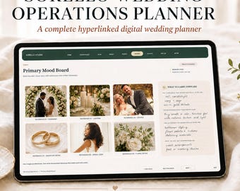 Planificador de bodas digital para Goodnotes y Notability / PDF con hipervínculos de 214 páginas