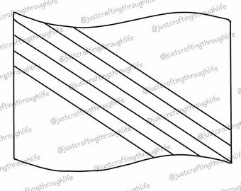 Disibility Pride Flag July Awareness Stained Glass Pattern