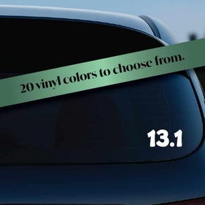 131 Half Marathon, Minimalist Runner Decal | Premium Outdoor Vinyl | 2.5x6 Inches, 20 Color Choices