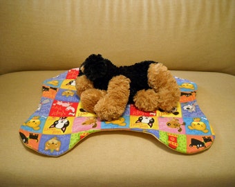 Dog Blanket  Bone Shaped  Small  For Furniture or Bed   Optional Personalization