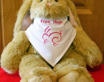 Bunny Bandana  Free Hugs Pink Bunny Scarf