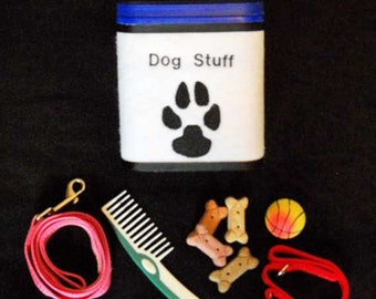 Boîte pour chiens pour friandises et accessoires Boîte de rangement recyclée écologique