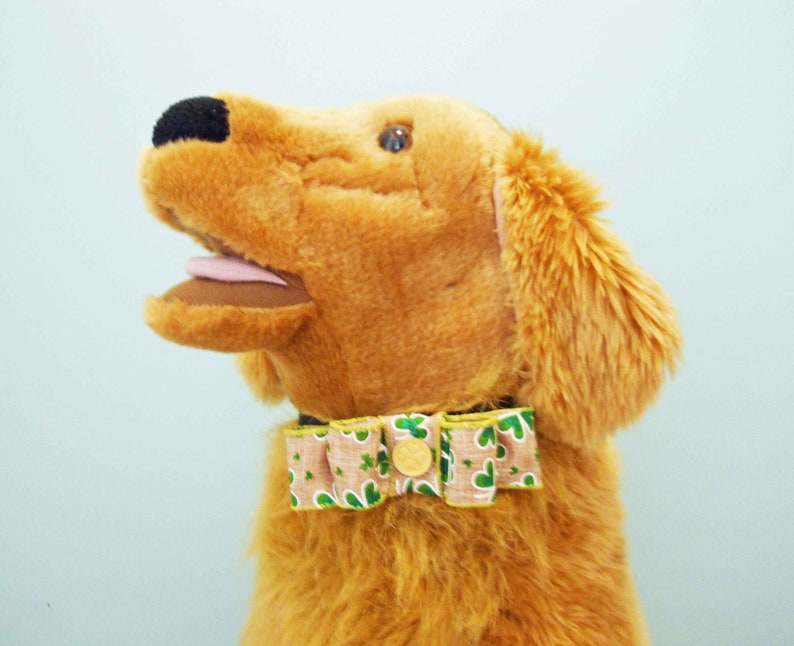 St. Patrick's Day Bow For Large Dog Collar image 4