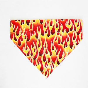 Large Pet Bandana Flames