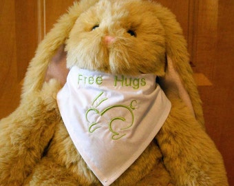 Bunny Bandana Free Hugs Bunny Scarf Rabbit Bandana