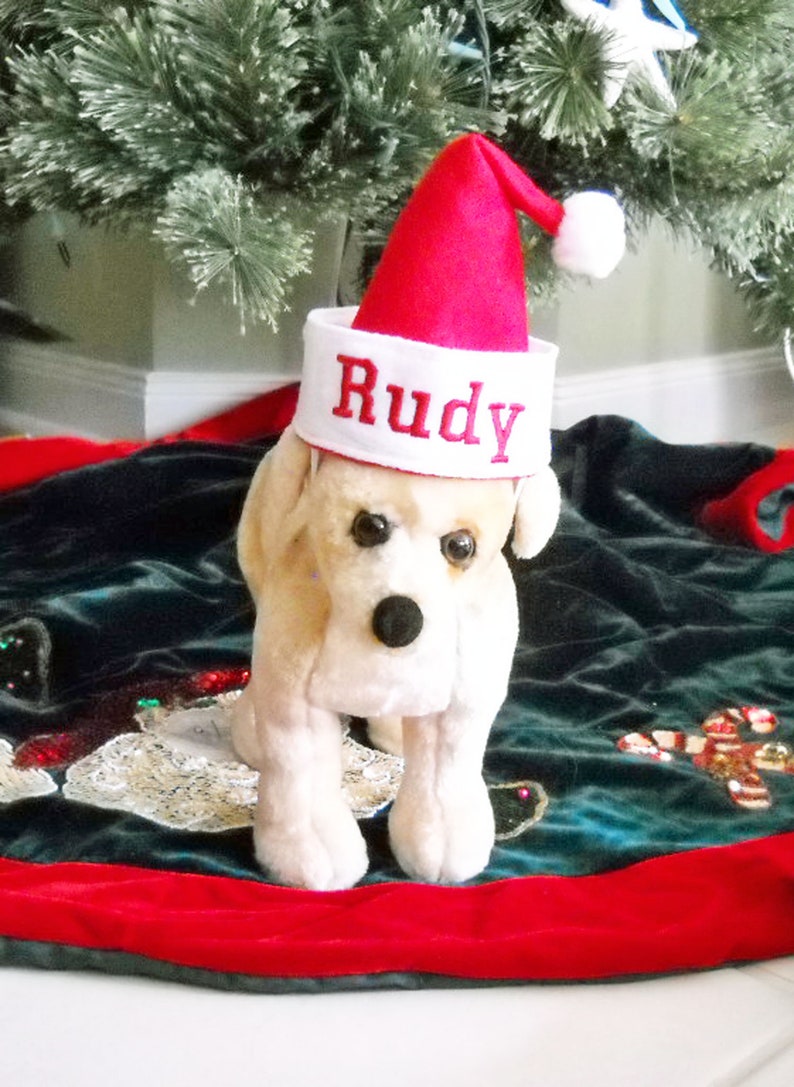 Christmas Pet Personalized Santa Hat SMALL Photo Prop | Etsy