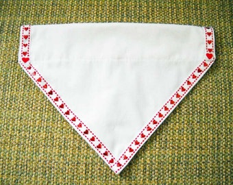 Pet Bandana  Hearts Valentine Medium