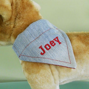 Personalized Denim Bandana For Small Dog